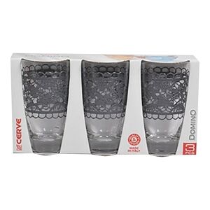 Cerve 3-Piece Sicilia Nero Glass Set 400ml Cerve 3-Piece Sicilia Nero Glass Set 400ml